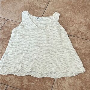 Madewell Cream Textured Tank Top